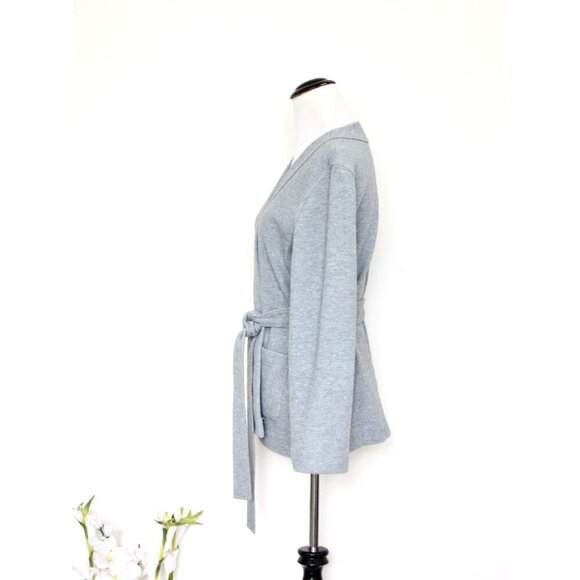 NEW! J. Crew Belted Sweatshirt Blazer Jacket Gray Style H0715 SZ S - Picture 6 of 10